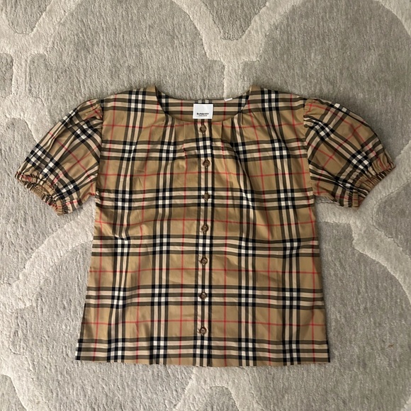 Burberry Other - Burberry Girl's Sheryl Check-Print Blouse